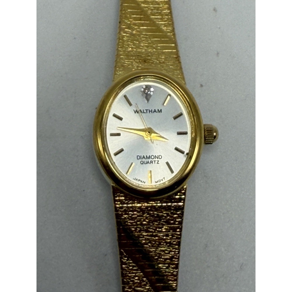 Waltham W022 New Battery Ladies Watch 16MM 7" Gold Tone